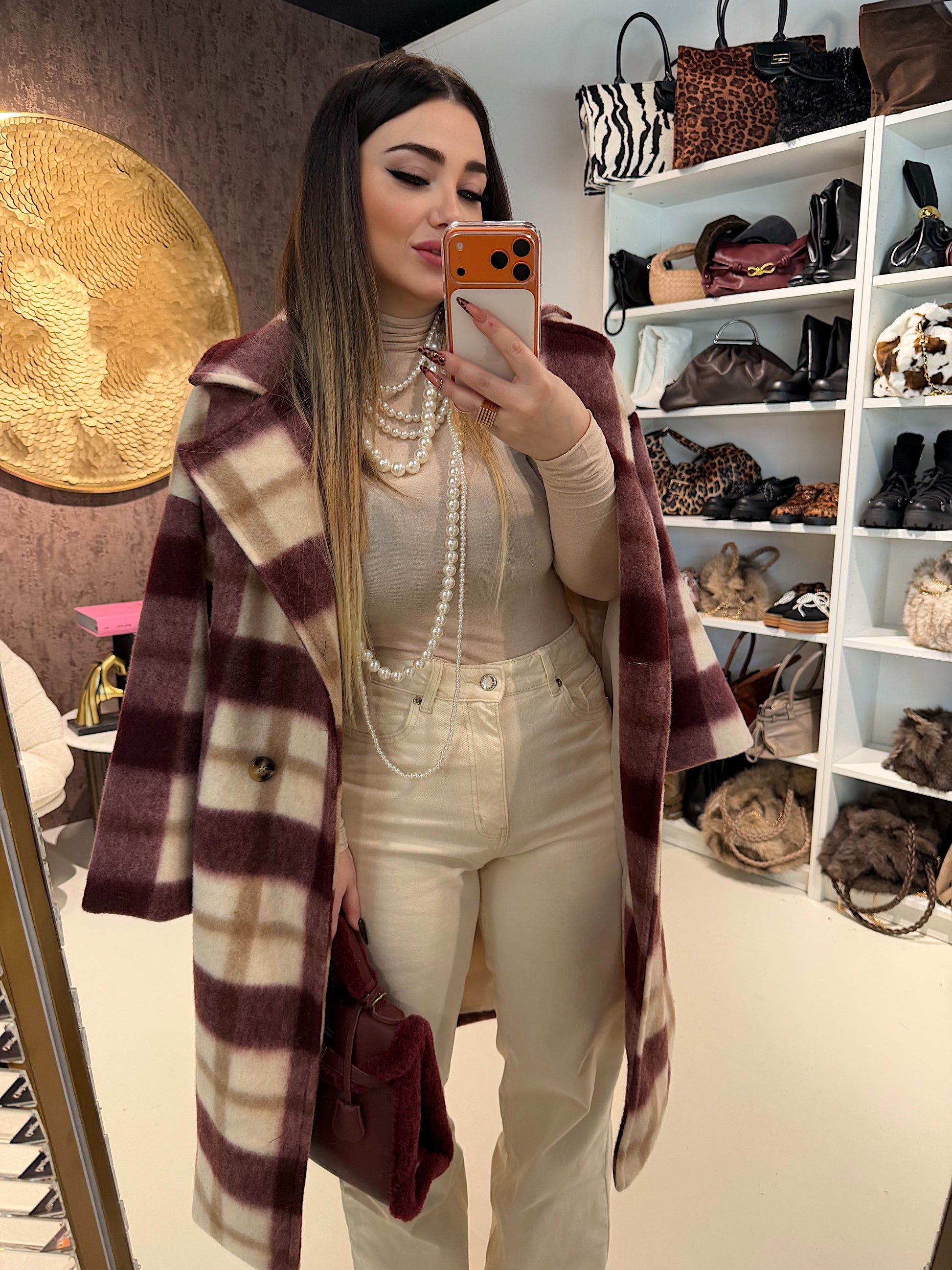 Cappotto check - R.a. Boutique