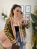 Cardigan animalier rosa - R.a. Boutique 