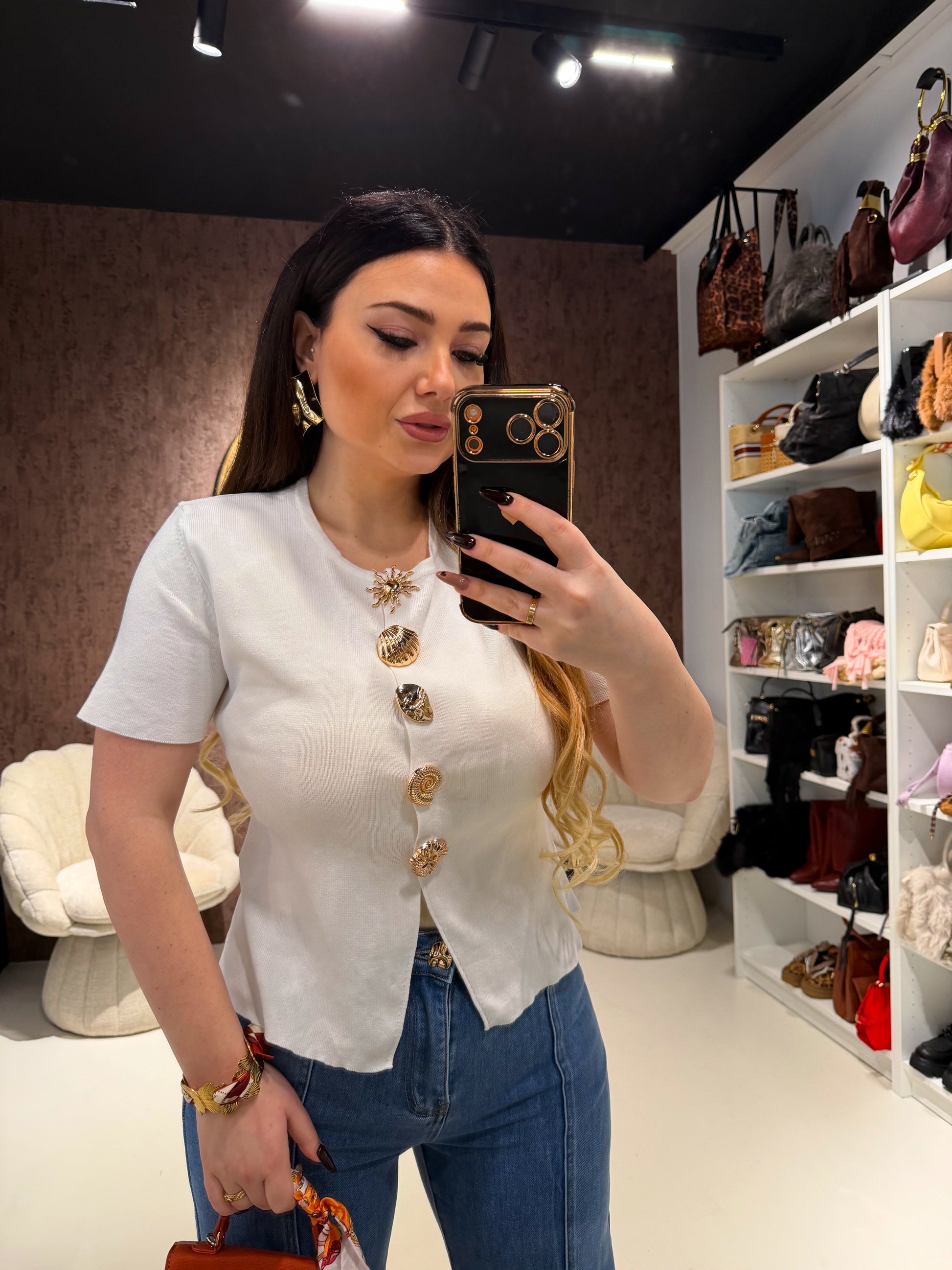 Maglia con gioielli Marine - R.a. Boutique