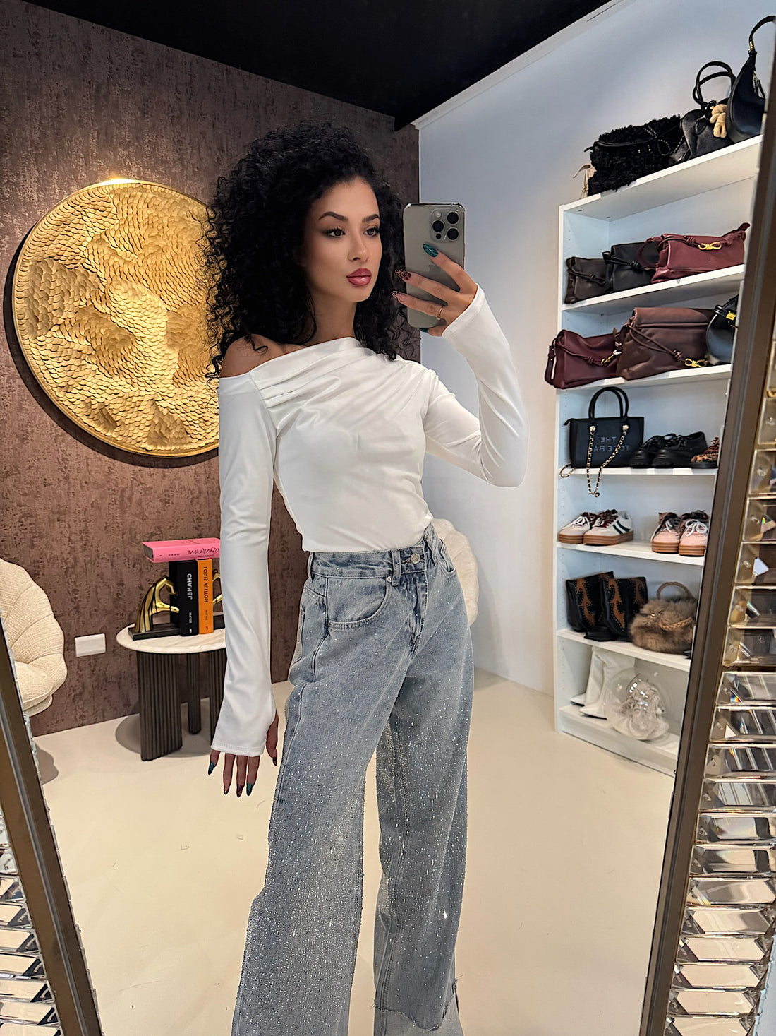 Blusa monospalla drappeggiata - R.a. Boutique