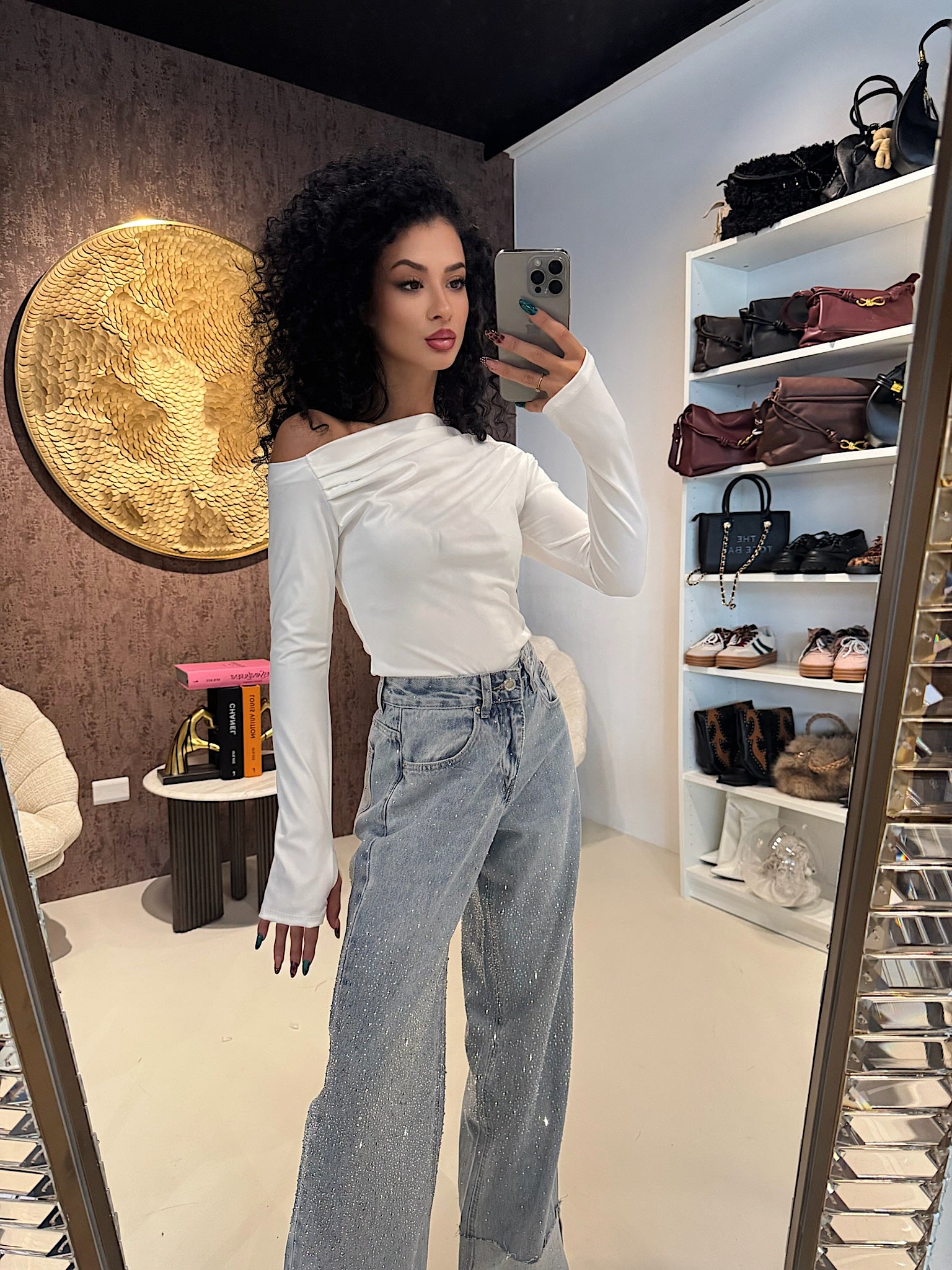 Blusa monospalla drappeggiata - R.a. Boutique