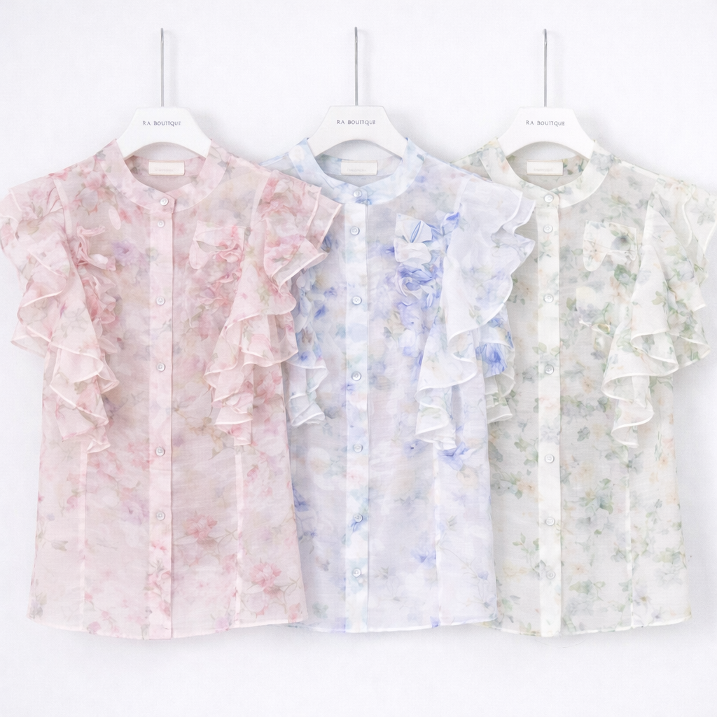 Camicia floreale in velo - R.a. Boutique