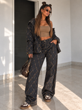 Pantalone Denim Diamond Studs - R.a. Boutique