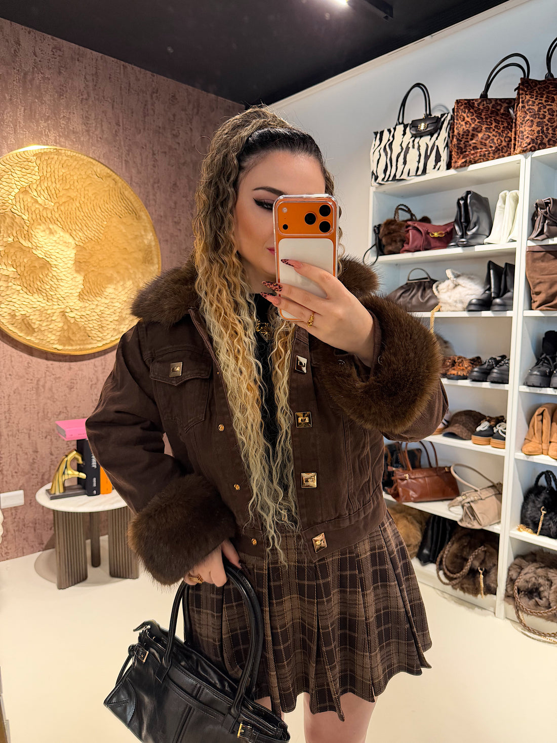 Giacca Denim Luxury Fur - R.a. Boutique