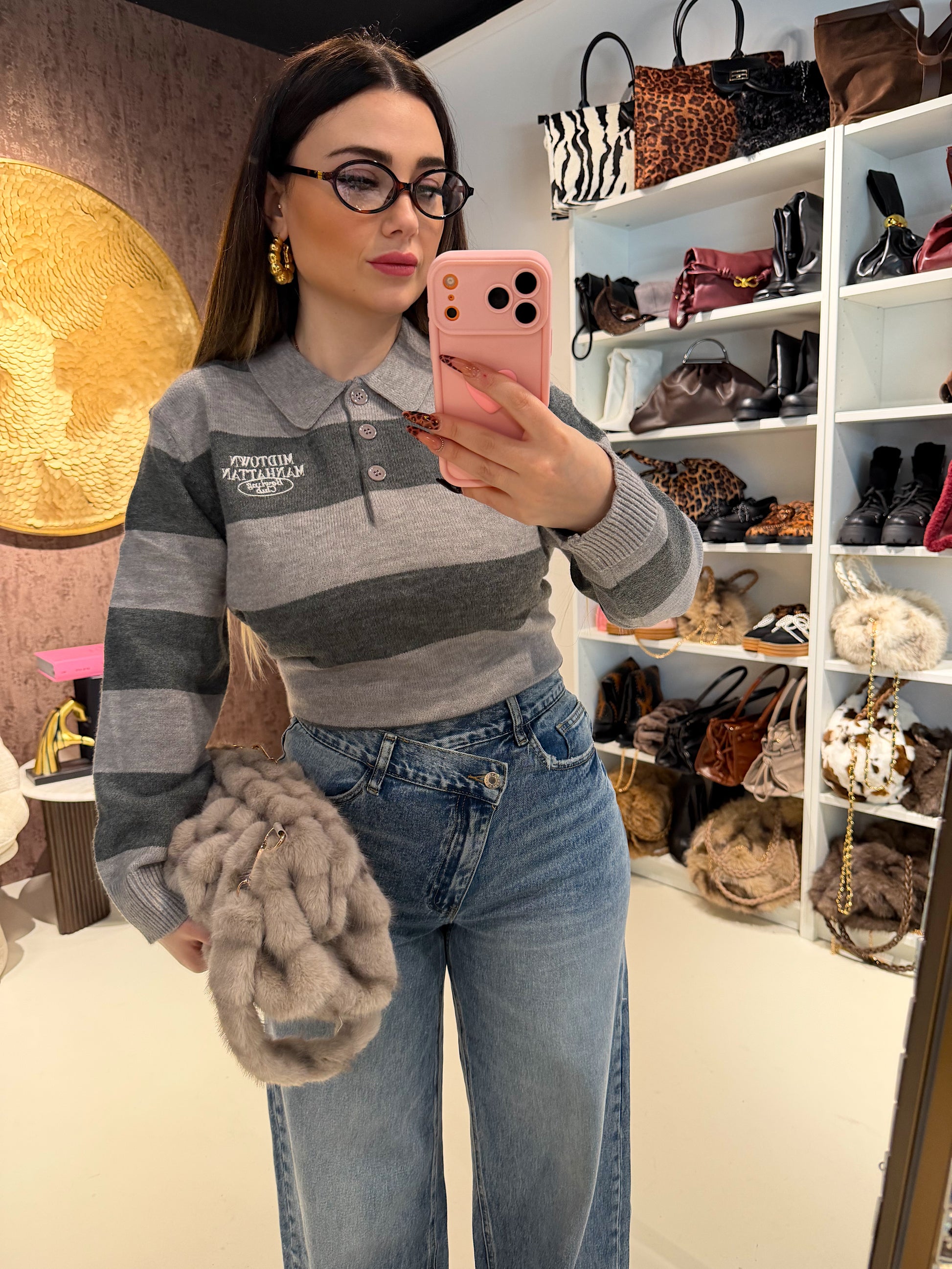 Maglione Manhattan a righe - R.a. Boutique