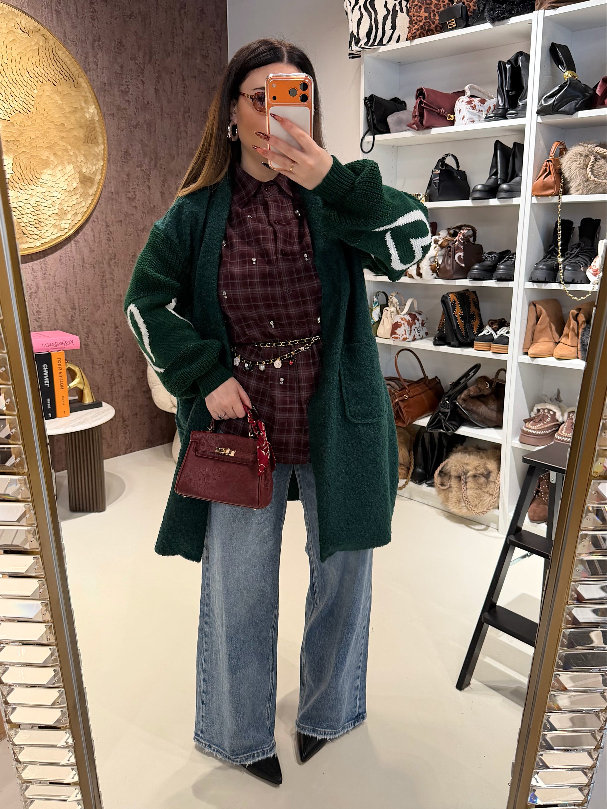 Cardigan lungo con polsino - R.a. Boutique