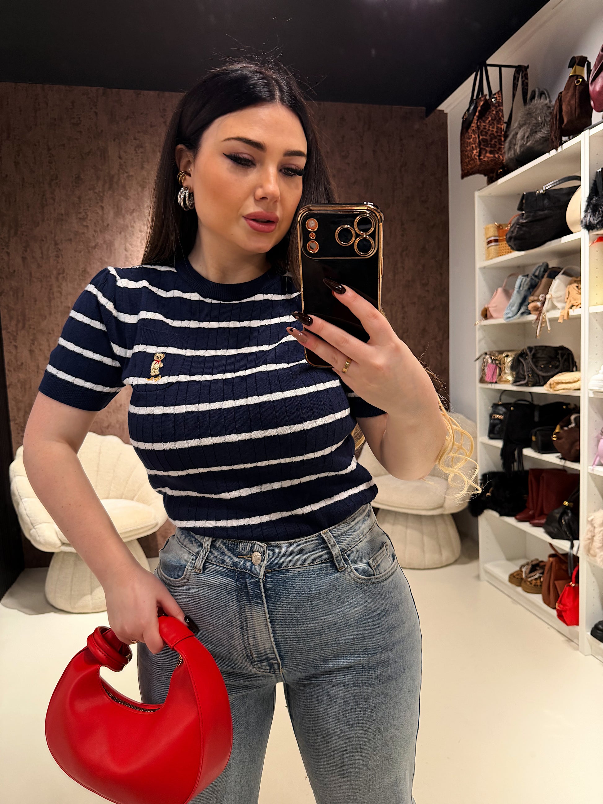 T-Shirt Knit Teddy Stripes - R.a. Boutique