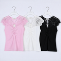Top con spallina in pizzo e bottoncini - R.a. Boutique