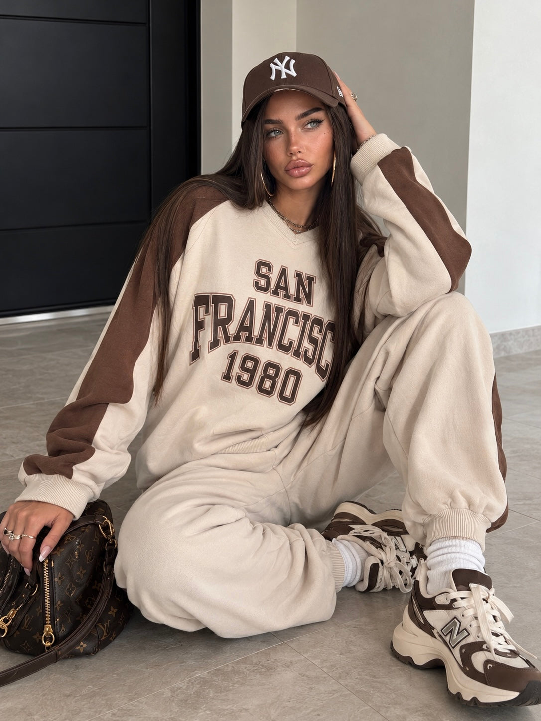 Completo Tuta San Francisco 1980 Bicolor – Panna e Marrone - R.a. Boutique