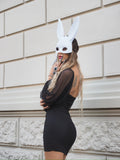 Abito nero maniche velate (White Rabbit) - R.a. Boutique 