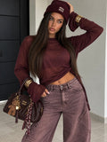 Maglia Soft Tencel e Lana Manica Ampia bordeaux - R.a. Boutique