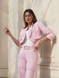 Completo due pezzi giacca e pantalone rosa - R.a. Boutique 