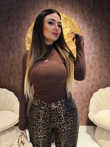 Maglia essential con strass - R.a. Boutique