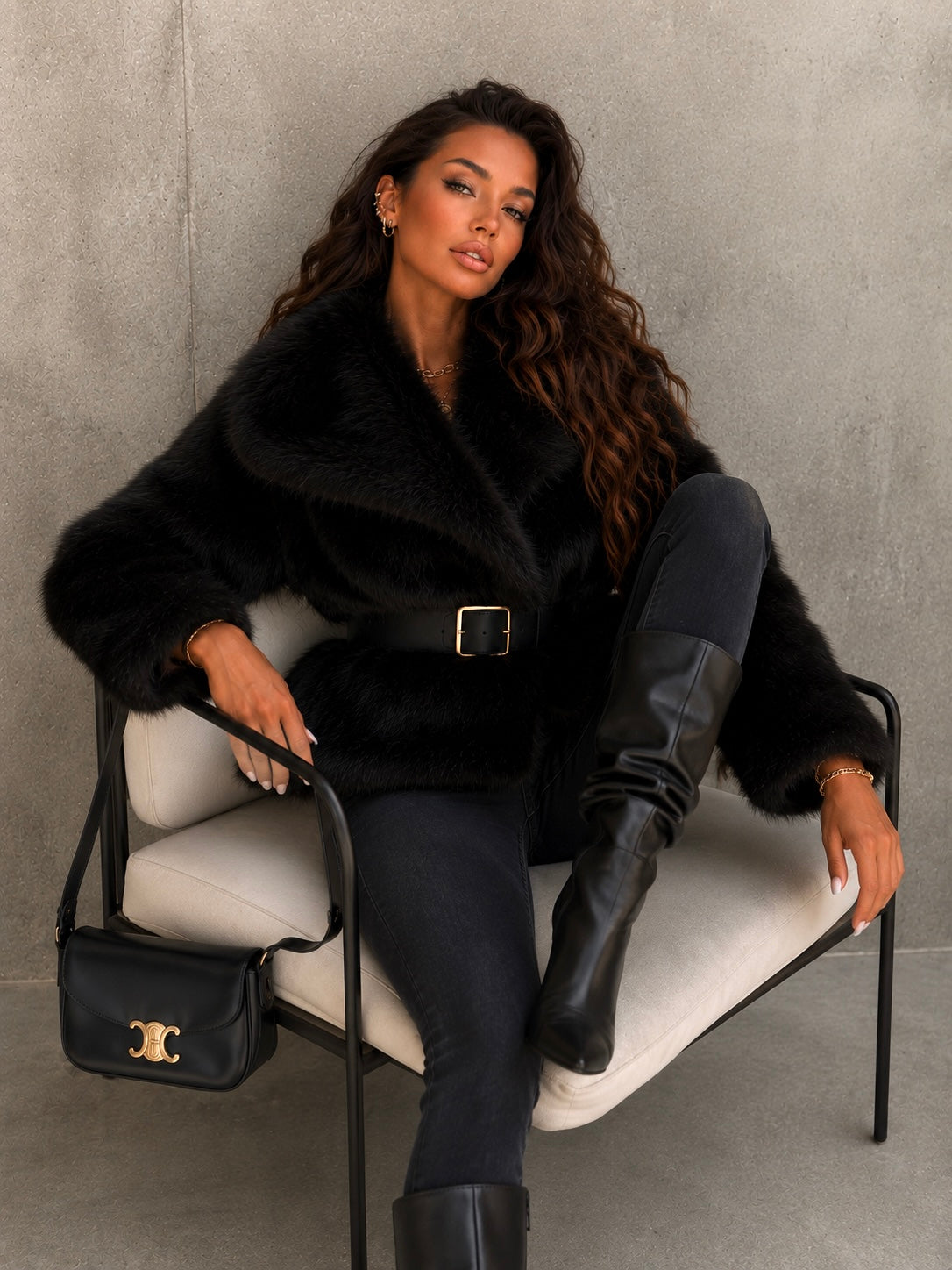 Pelliccia Soft Luxury con Cintura