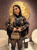 Completo in tweed short e giacca con frange laterali - R.a. Boutique