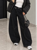 Jeans Balloon Asimmetrici con Cuciture a Contrasto - R.a. Boutique