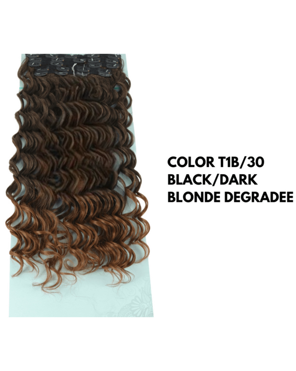 7 bandas de ondas suaves con clips marrones degradados