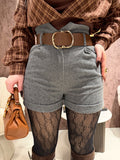 Short in panno con cintura - R.a. Boutique