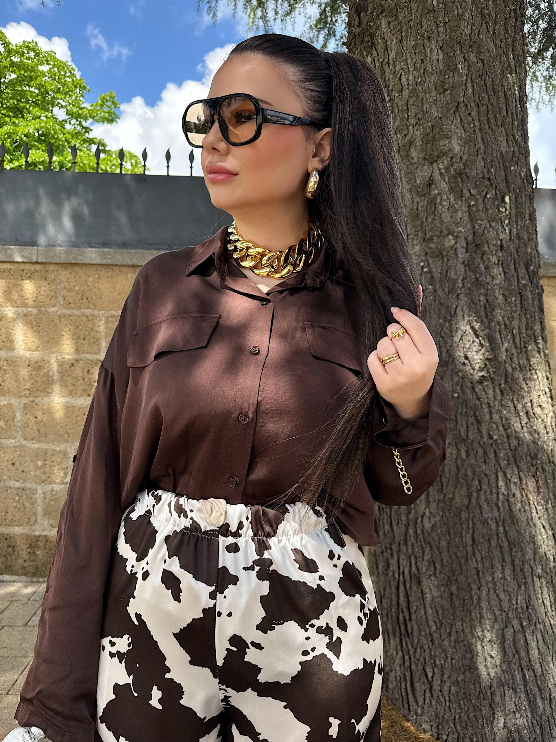 Pantalone effetto mucca - R.a. Boutique