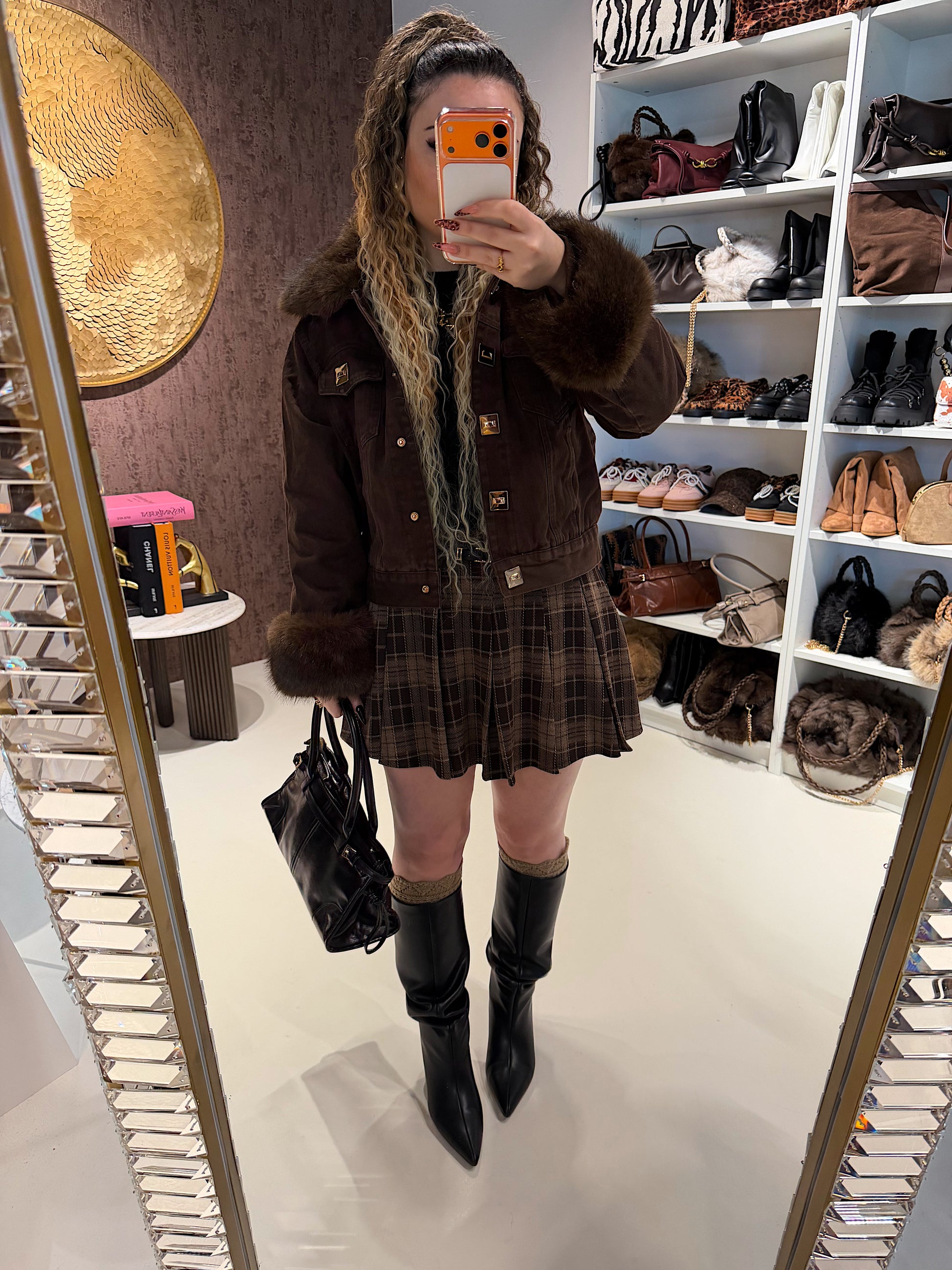 Giacca Denim Luxury Fur - R.a. Boutique