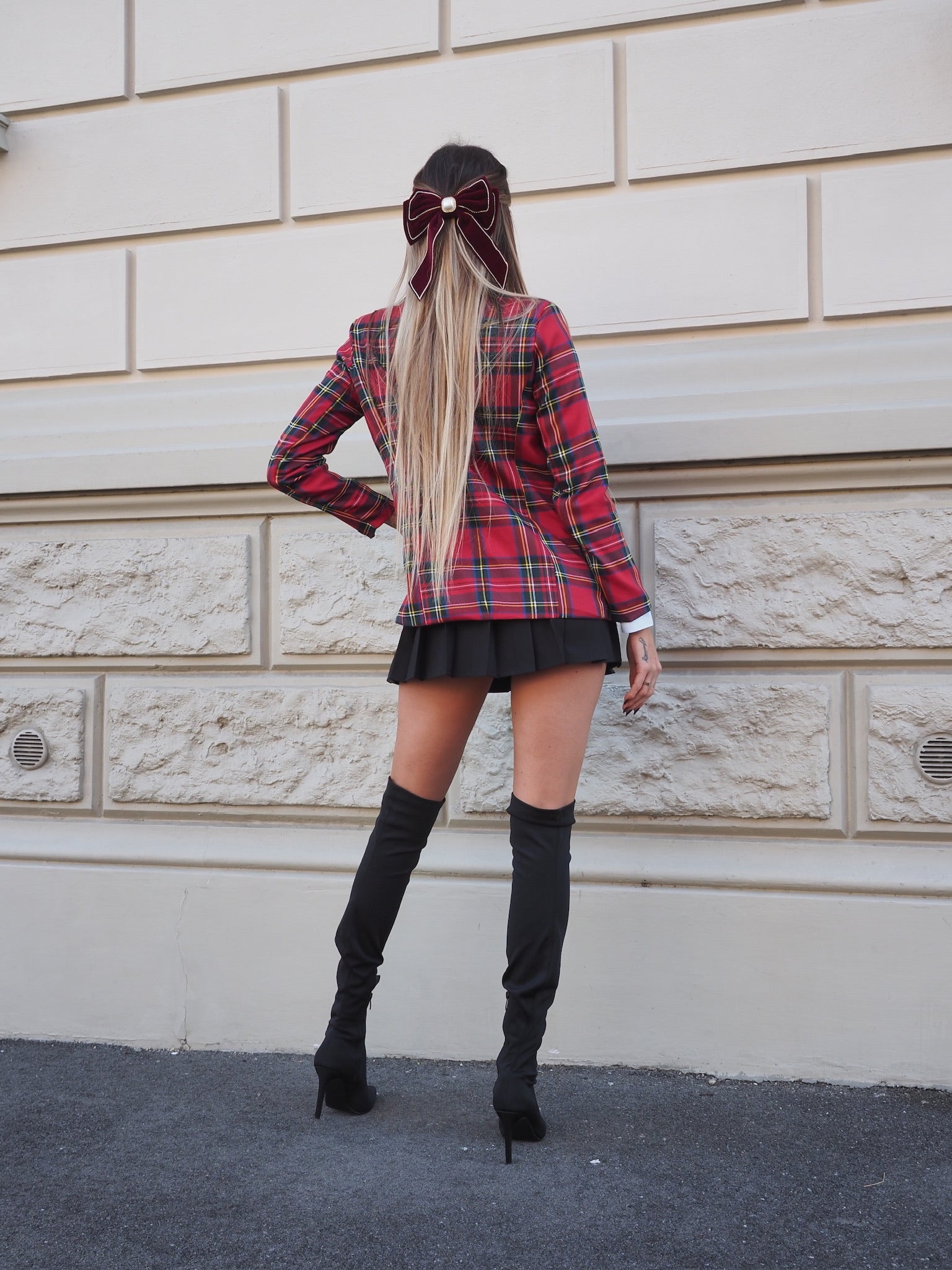 Fiocco per capelli con perla e strass - R.a. Boutique 