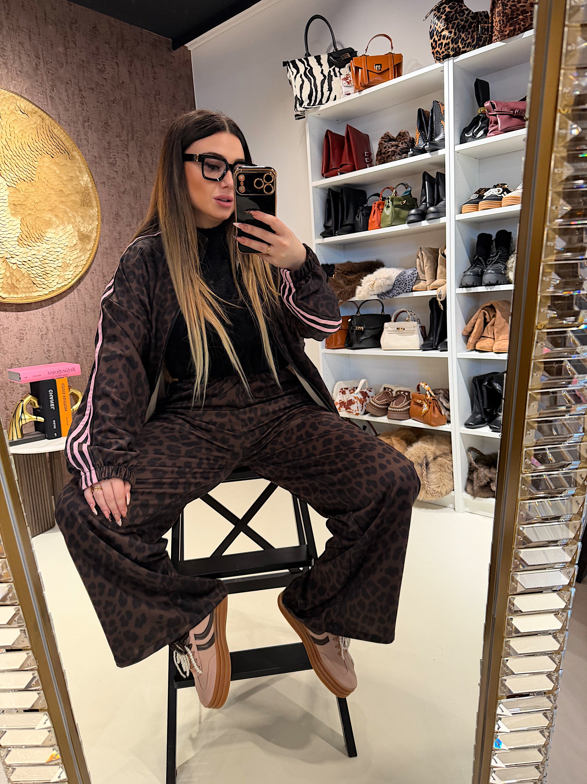 Giacca maculata con bande rosa - R.a. Boutique