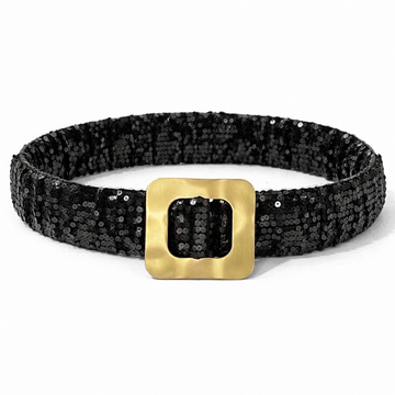 Cintura con Brillantini Nera - R.a. Boutique