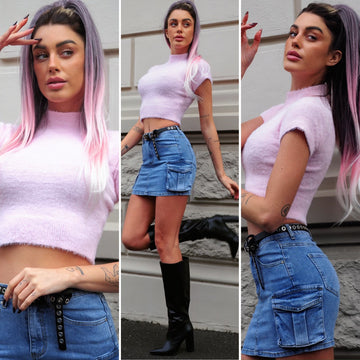 Maglia morbidissima rosa pastello - R.a. Boutique 