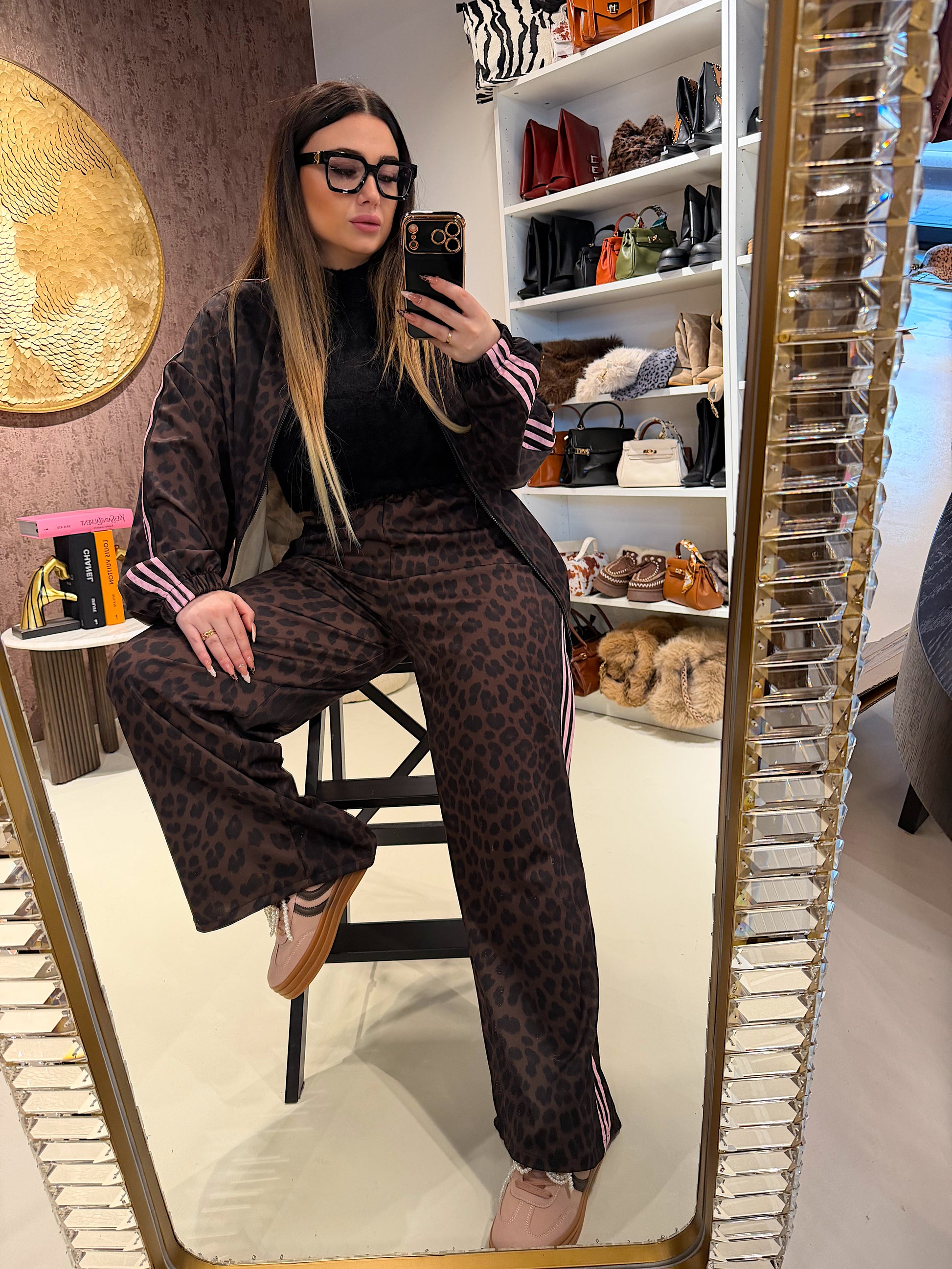 Giacca maculata con bande rosa - R.a. Boutique