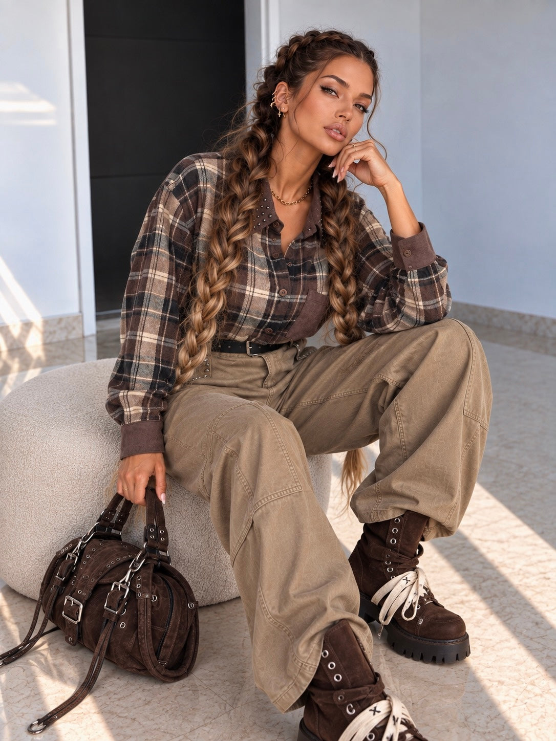 Camicia Check Rock Studs - R.a. Boutique
