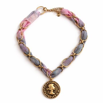 Collana Foulard Pastello con medaglia - R.a. Boutique