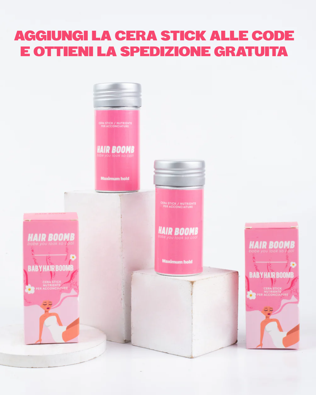 Cera Stick Baby Hair Boomb per una coda perfetta + pettine in omaggio - R.a. Boutique