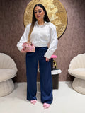 Pantalone satin con elastico - R.a. Boutique