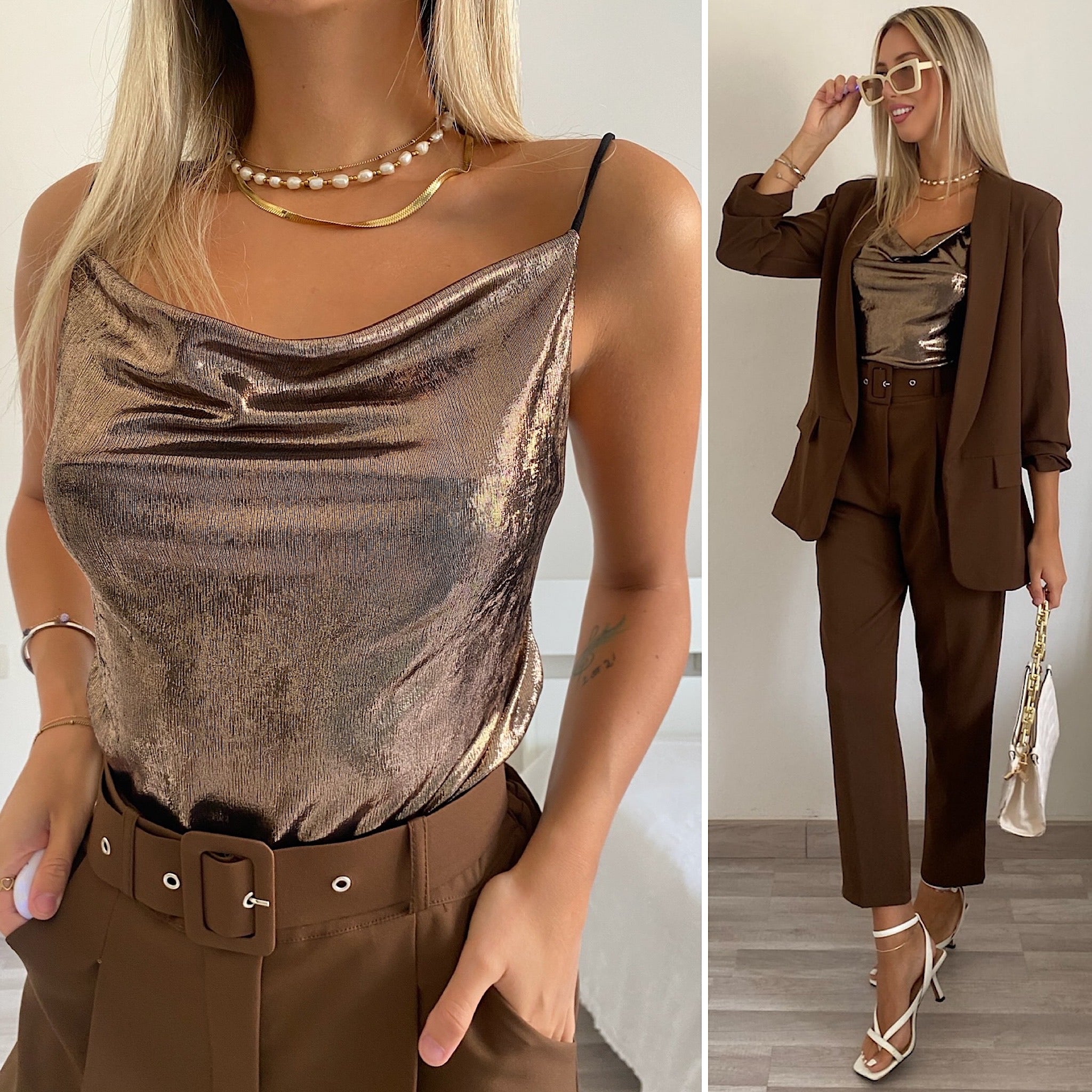 Top con scollo choco - R.a. Boutique 