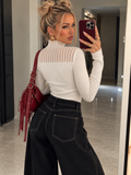 Jeans Balloon Asimmetrici con Cuciture a Contrasto - R.a. Boutique