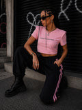 T-shirt Crop “Usually Dressed in Black” - R.a. Boutique