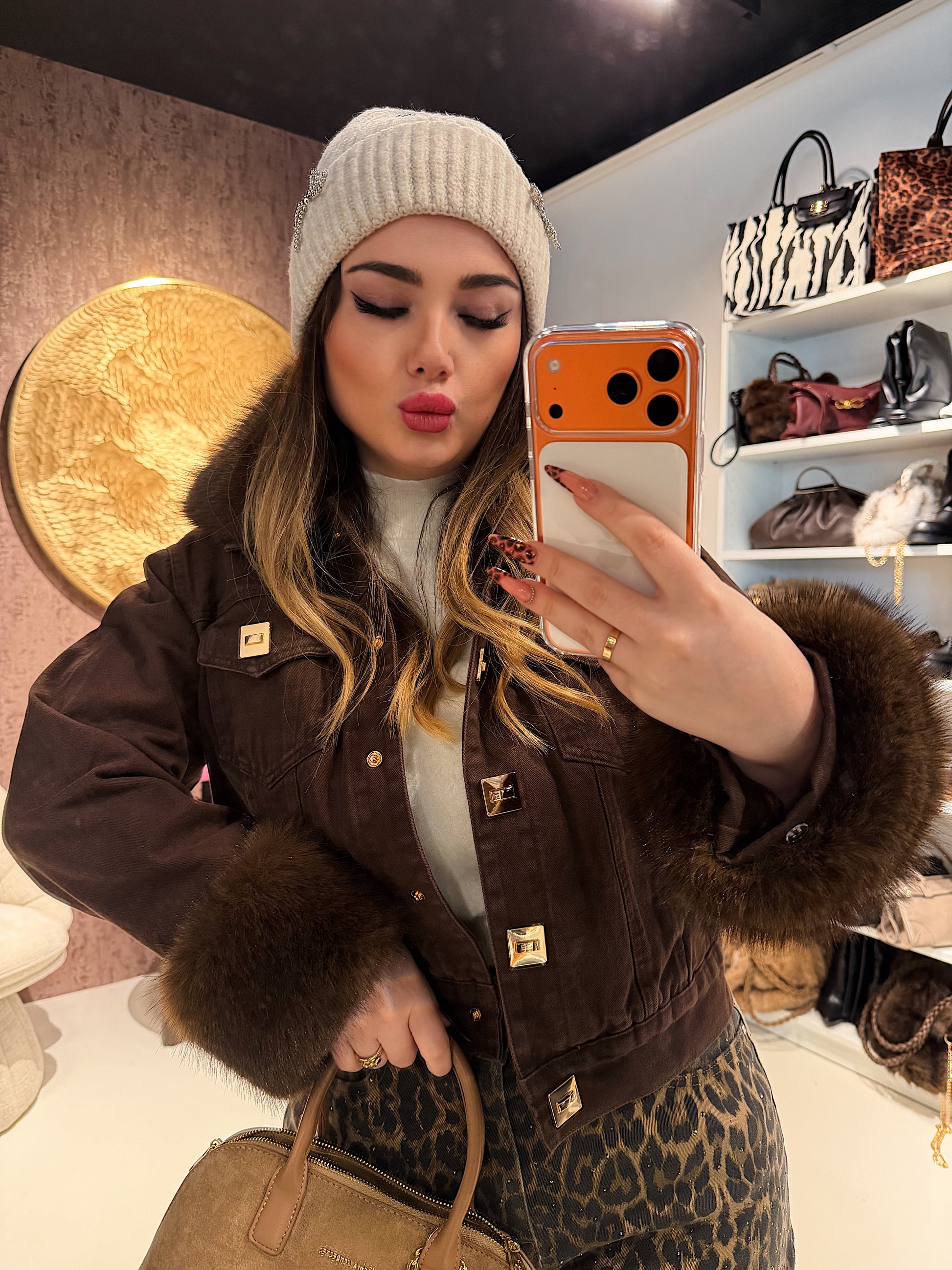 Giacca Denim Luxury Fur - R.a. Boutique