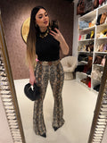 Pantalone a zampa animalier - R.a. Boutique