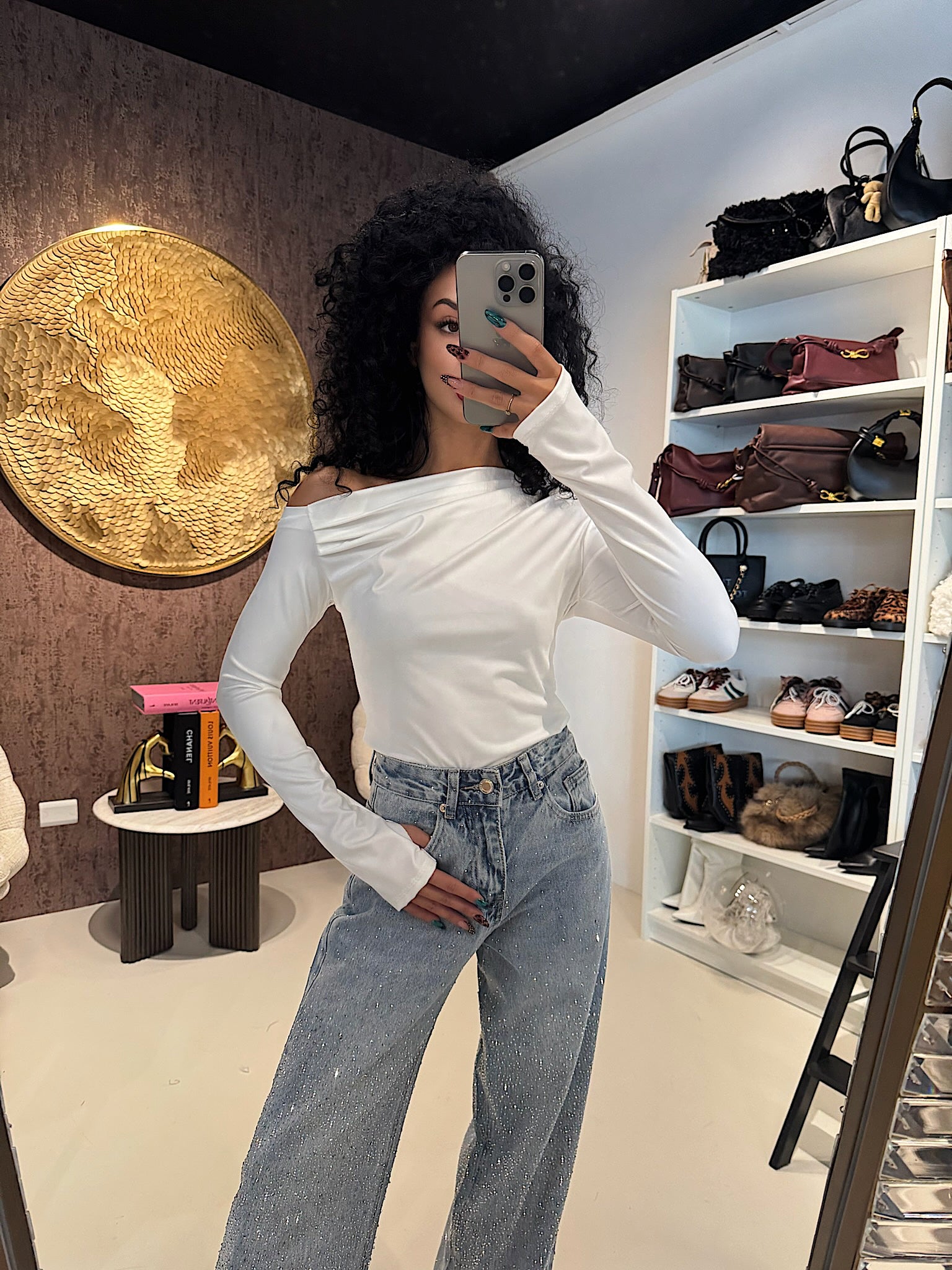 Blusa monospalla drappeggiata - R.a. Boutique