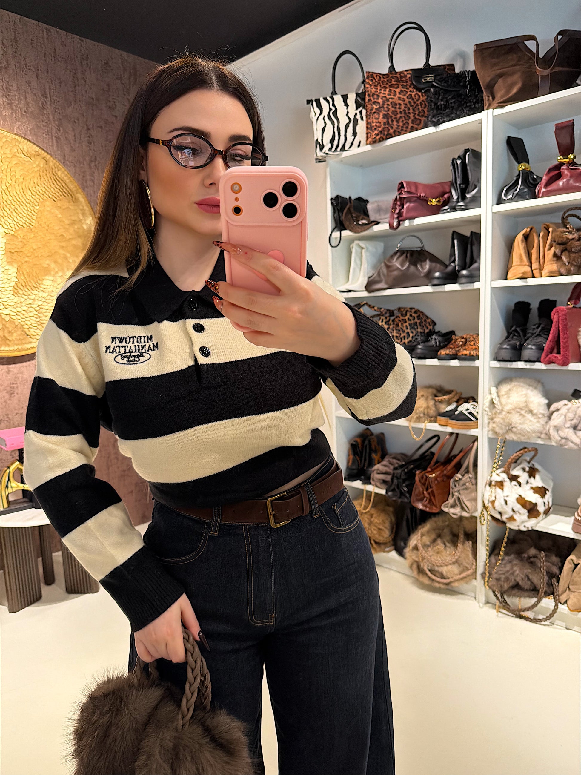 Maglione Manhattan a righe - R.a. Boutique