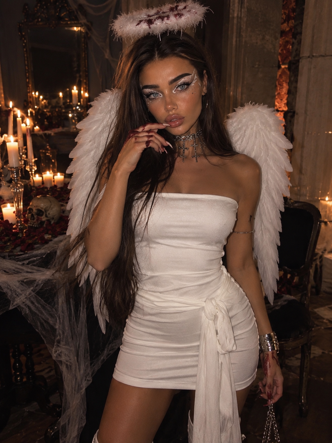 FALLEN ANGEL -Abito con tulle bianco - R.a. Boutique