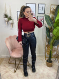 Pull crop burgundy a trecce - R.a. Boutique 