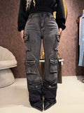 Dark Glam Cargo Jeans - R.a. Boutique