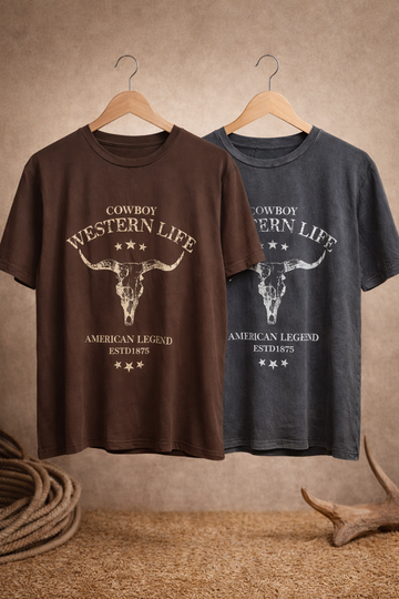 T-shirt Western Life Vintage - R.a. Boutique