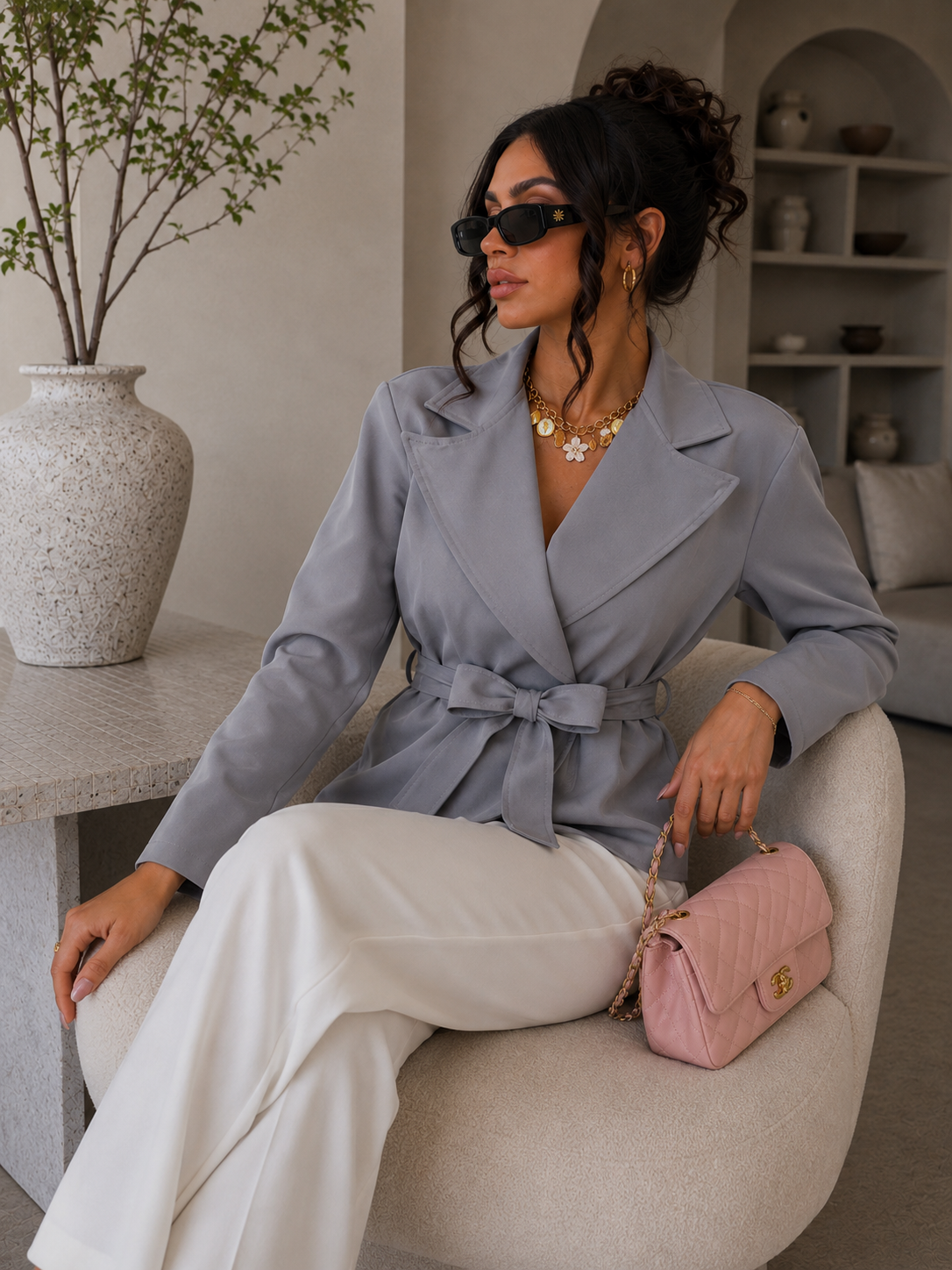 Giacca basic incrocio e fiocco - R.a. Boutique