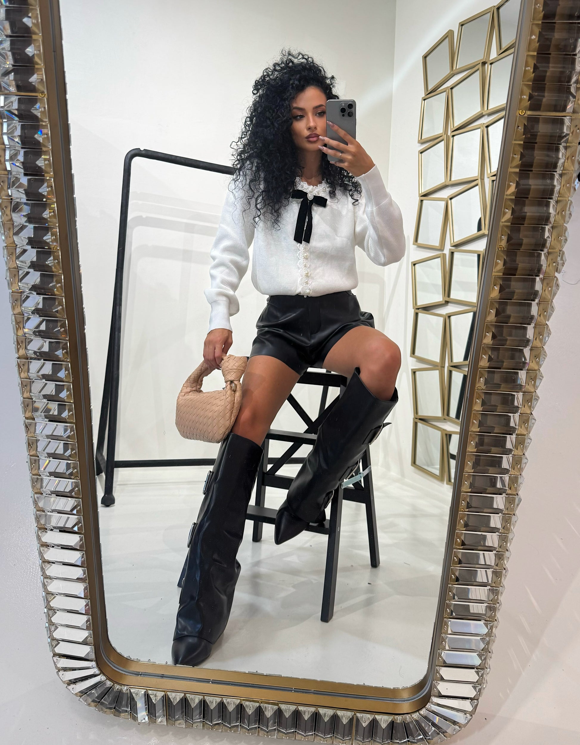 Short ecopelle nero - R.a. Boutique