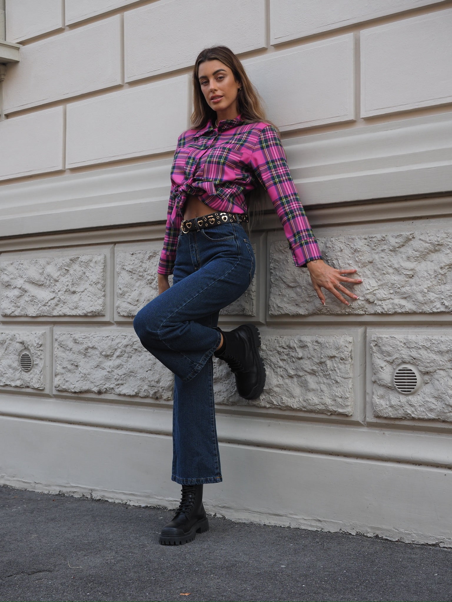 Camicia check Fuxia - R.a. Boutique 