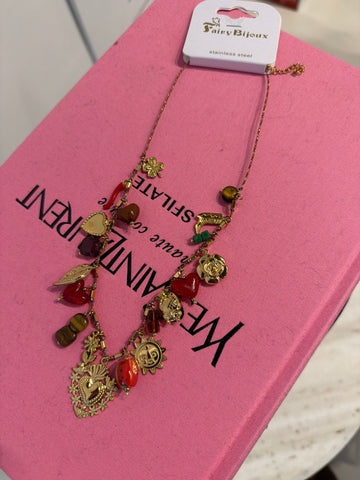 Collana Cuore Sacro con dettagli rossi - R.a. Boutique