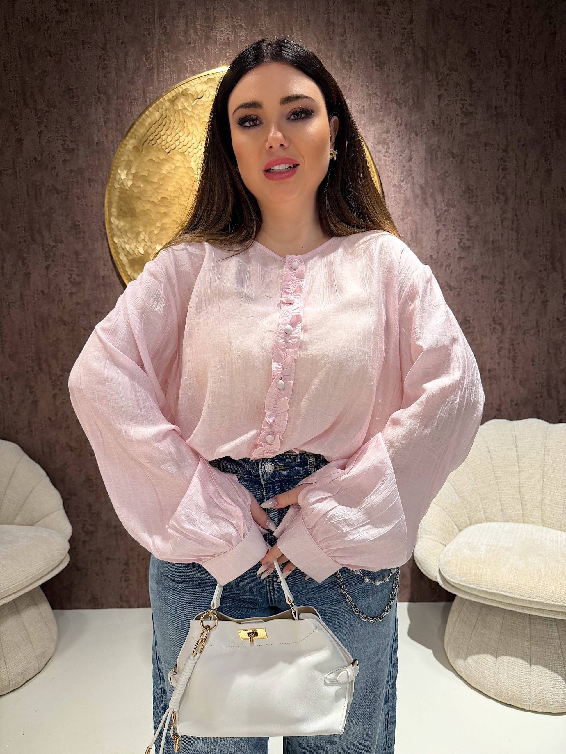 Camicia Chiffon Blush - R.a. Boutique