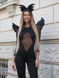 Tuta aderente con trasparenza (Dark Angel) - R.a. Boutique 